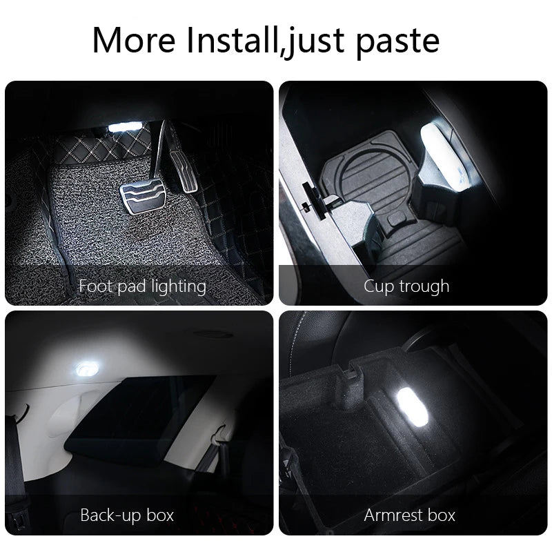 Rechargeable Magnetic Car LED Touch Light – Wireless Interior Lamp