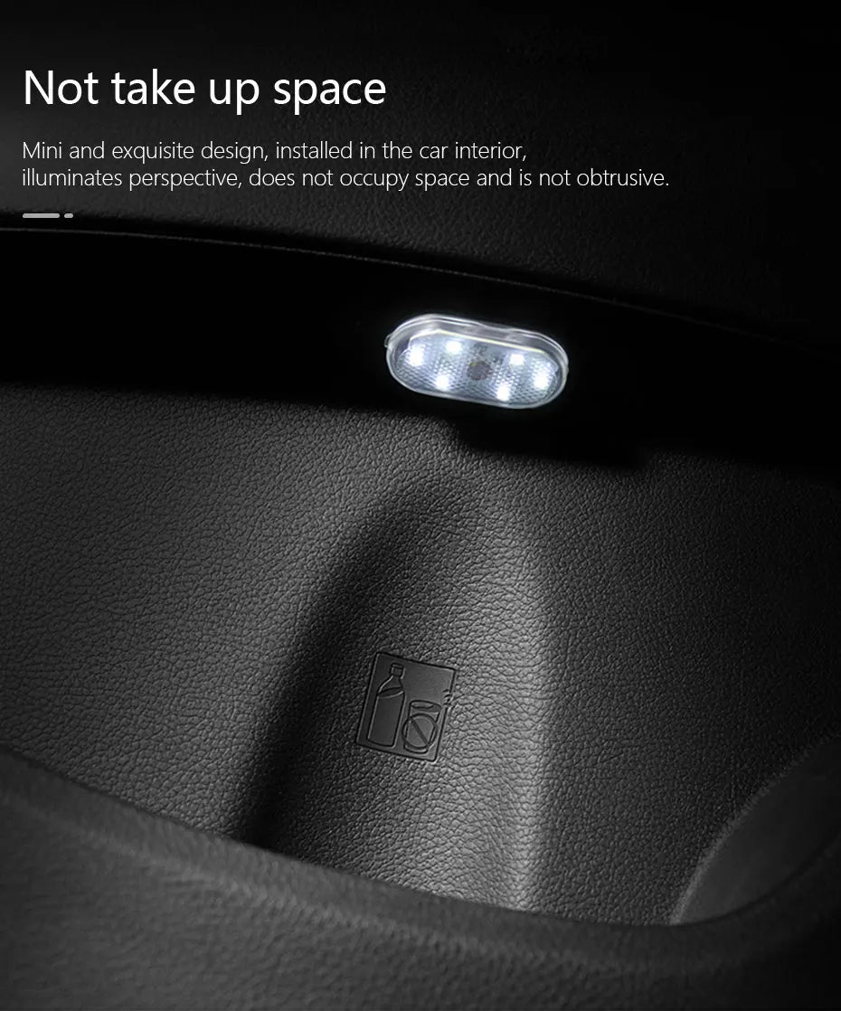 Rechargeable Magnetic Car LED Touch Light – Wireless Interior Lamp