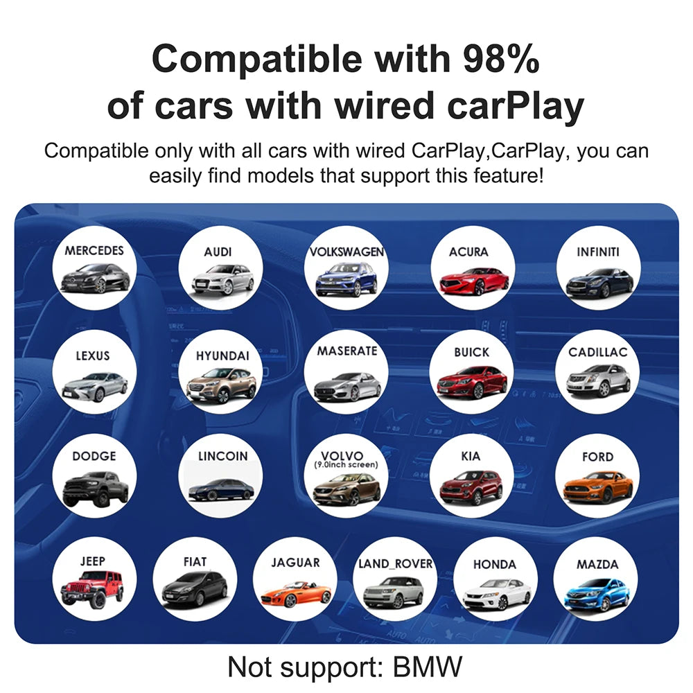 Wireless CarPlay AI Box Android 13 – Stream YouTube & Netflix in Your Car