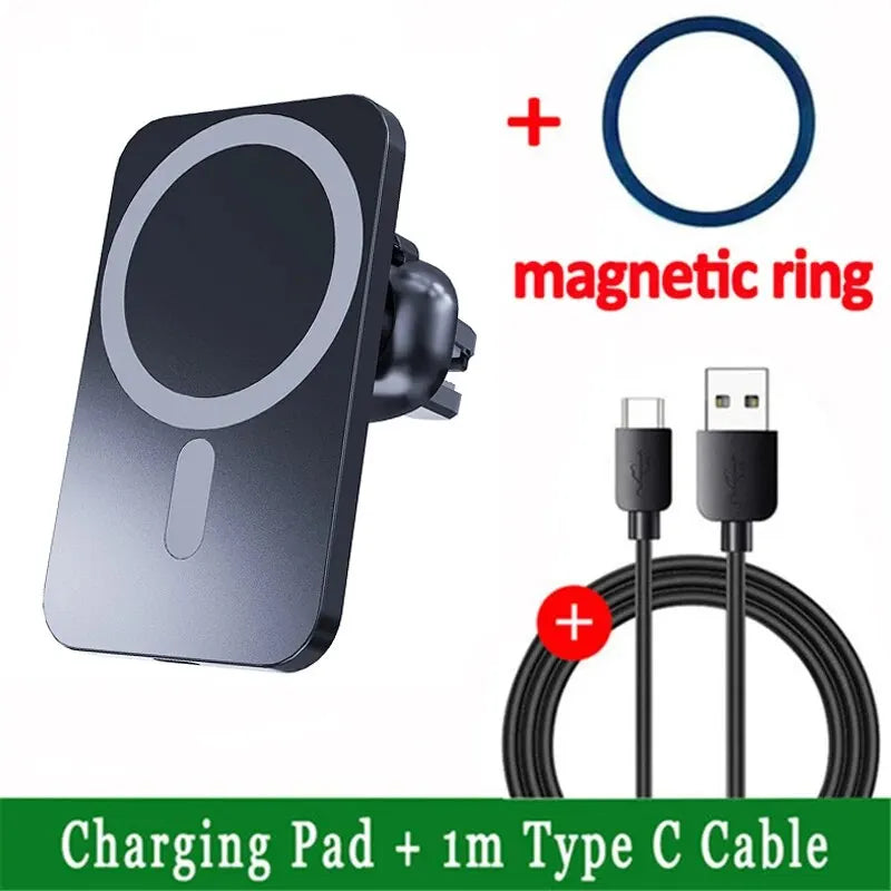 Magnetic Wireless Car Charger – Fast MagSafe Charging Mount for iPhone