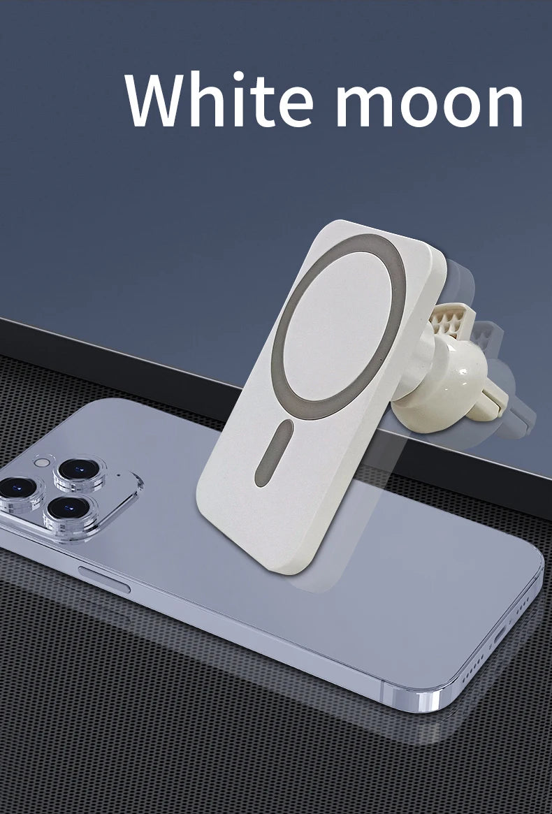 Magnetic Wireless Car Charger – Fast MagSafe Charging Mount for iPhone