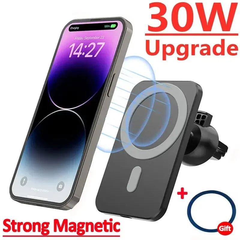 Magnetic Wireless Car Charger – Fast MagSafe Charging Mount for iPhone