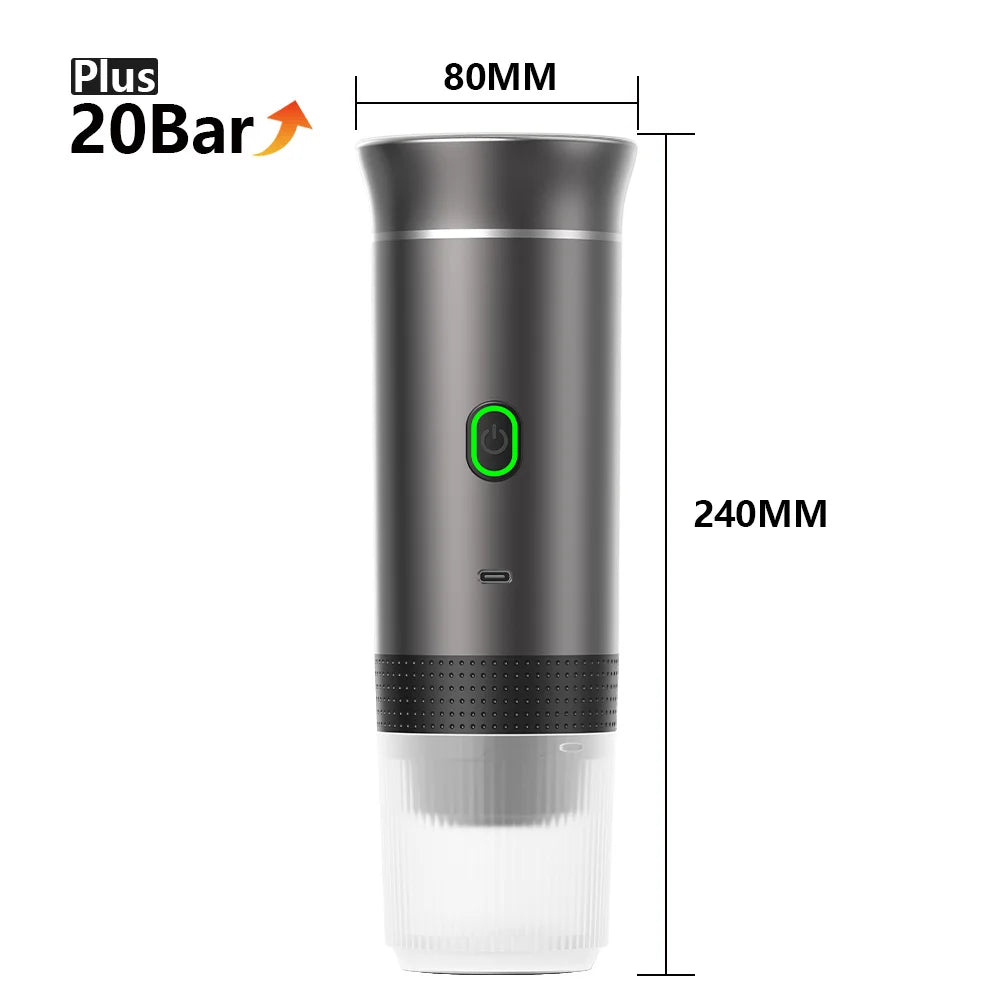 Portable Electric Espresso Machine – 3-in-1 Travel Coffee Maker