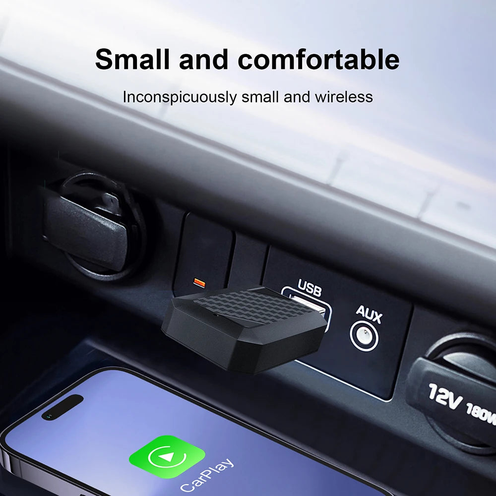2-in-1 Wireless CarPlay & Android Auto Adapter - Plug & Play,  No Cables, Instant Connect