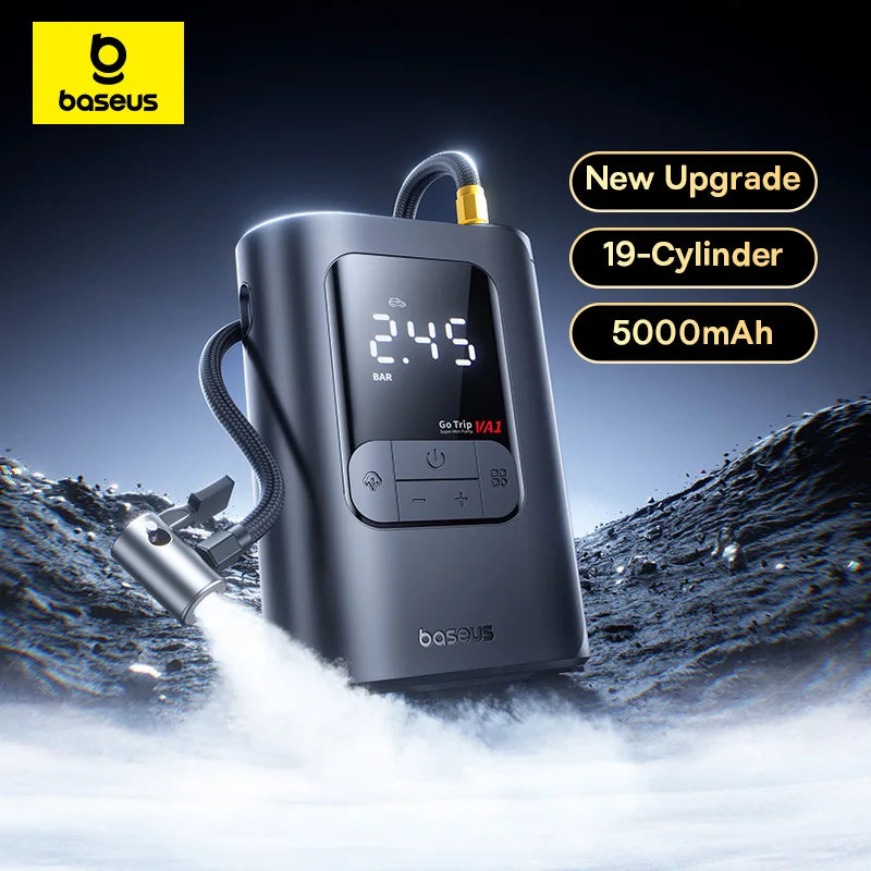 Baseus Wireless Tire Inflator – Portable Air Compressor with Digital Display