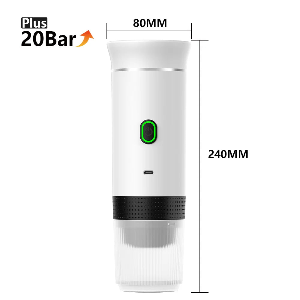 Portable Electric Espresso Machine – 3-in-1 Travel Coffee Maker