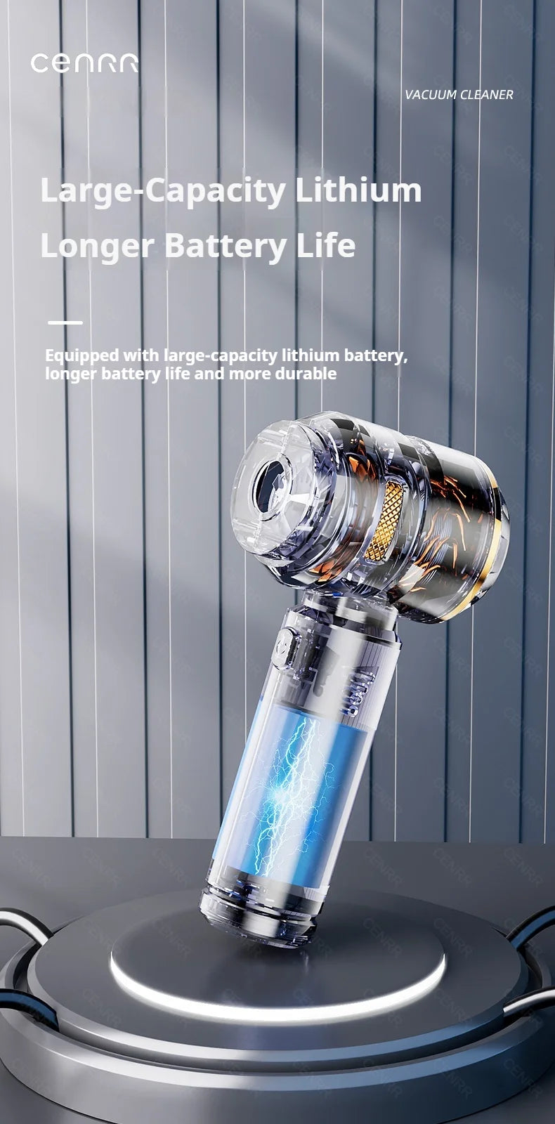 Powerful Wireless Car Vacuum Cleaner – Portable High-Suction Handheld Cleaner