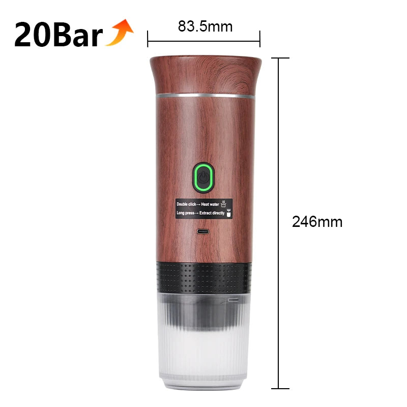 Portable Electric Espresso Machine – 3-in-1 Travel Coffee Maker