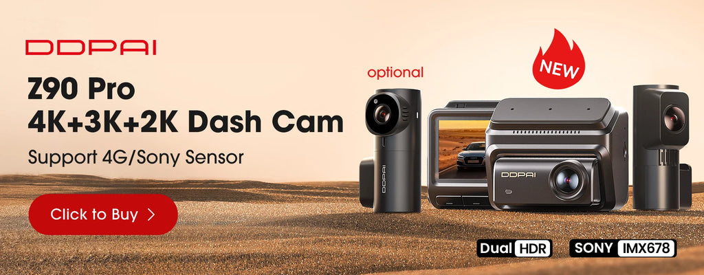 4K Smart Dash Cam with GPS & WiFi – Ultra HD Car Camera with Night Vision