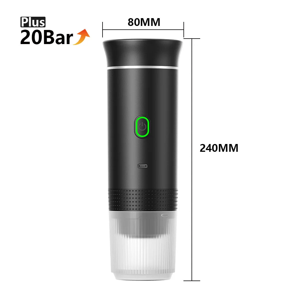 Portable Electric Espresso Machine – 3-in-1 Travel Coffee Maker