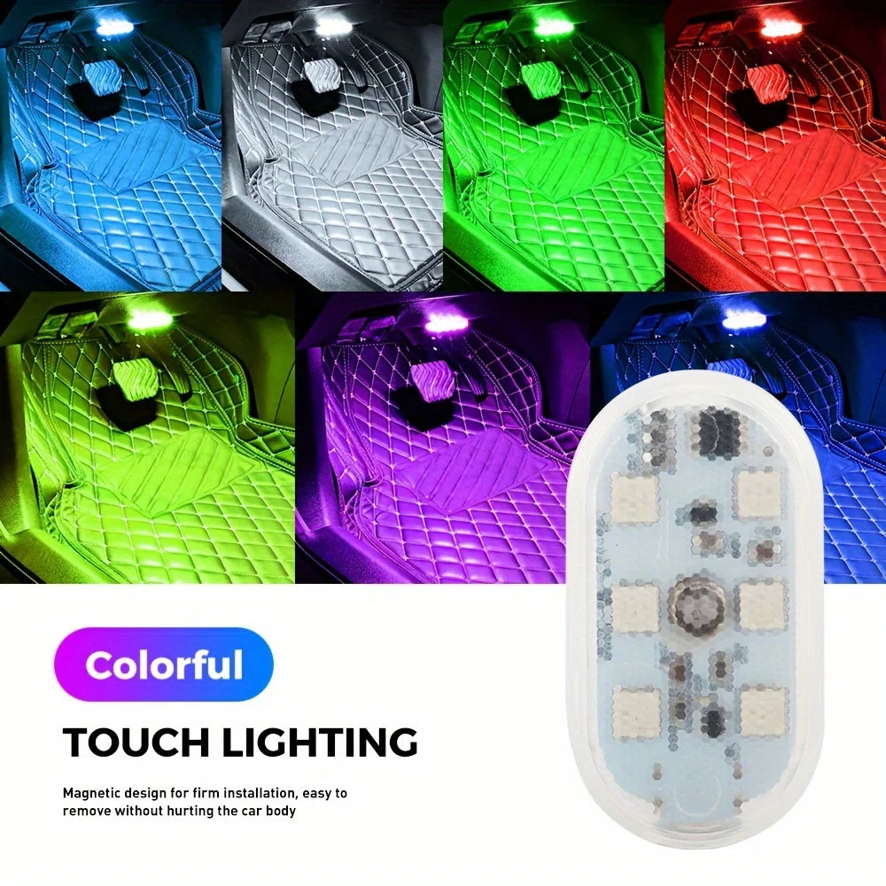 Wireless Magnetic Car Door LED Light – Rechargeable Touch Interior Lamp
