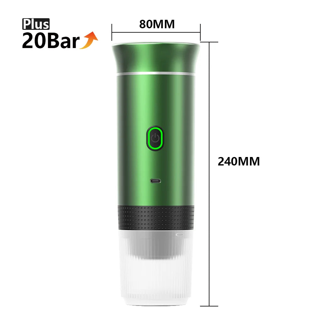 Portable Electric Espresso Machine – 3-in-1 Travel Coffee Maker