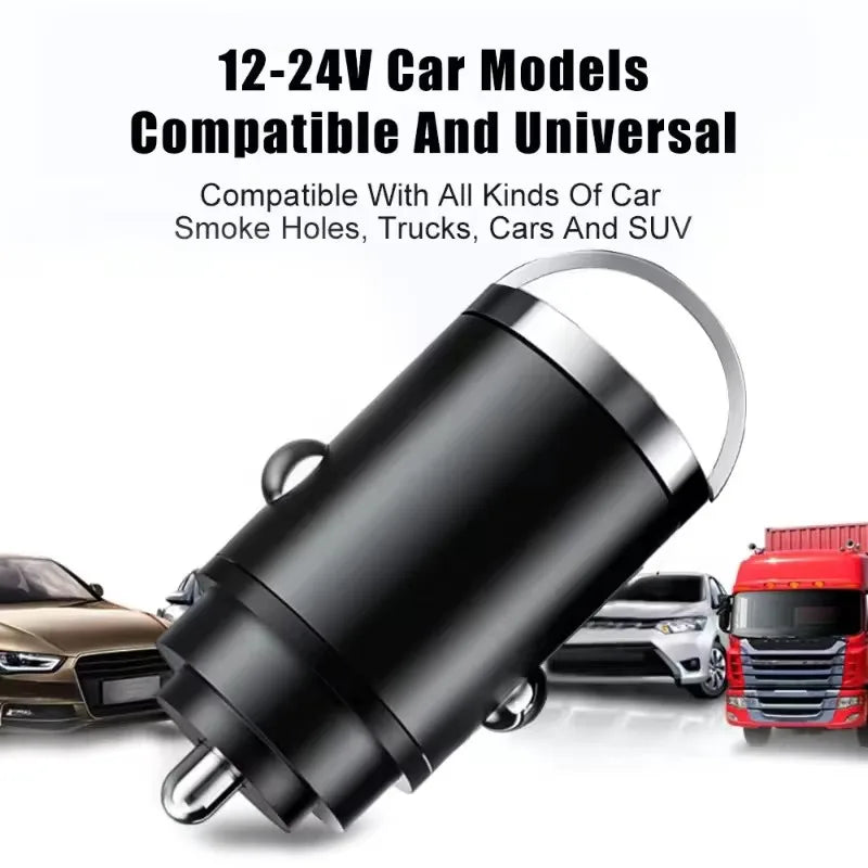 100W USB-C Fast Car Charger – Dual Port PD Charger for iPhone, Samsung & MacBook